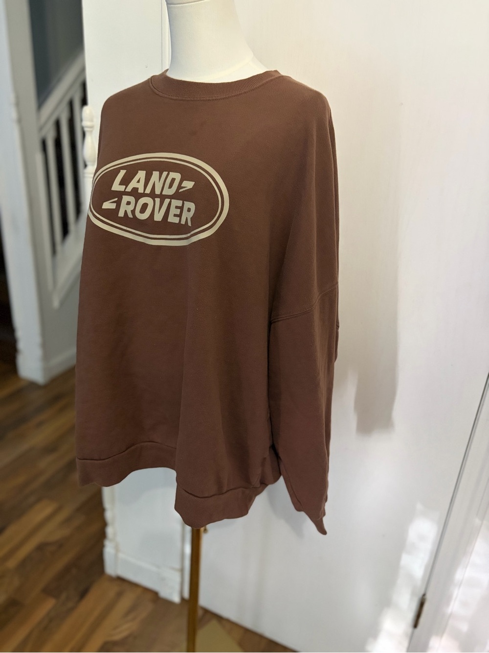 PacSun Brown x Land Rover Logo Crewneck Sweatshirt, Oversized XL - Picture 3 of 8